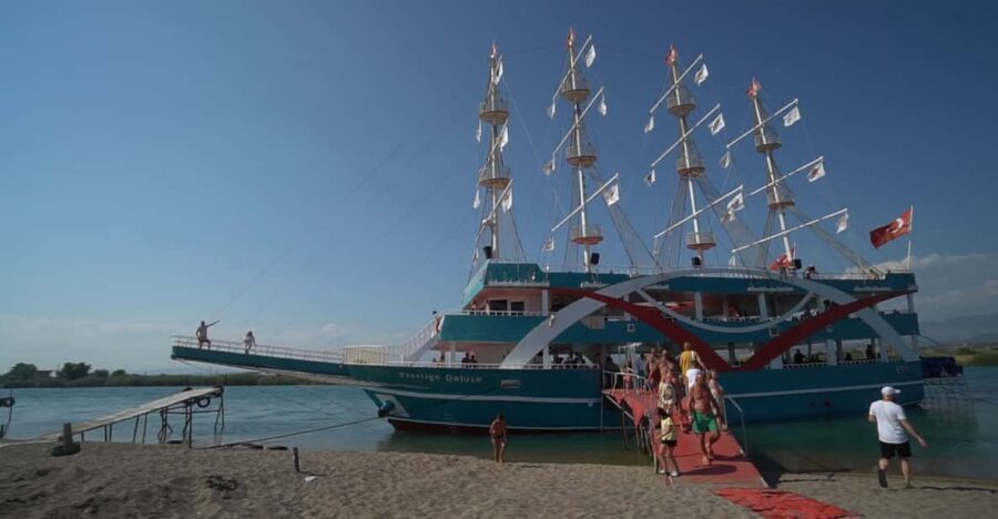 City of Side: Boat Tour on the Manavgat River w/ Bazaar Trip - The Cennet Beach swim stop: freshwater meets seawater