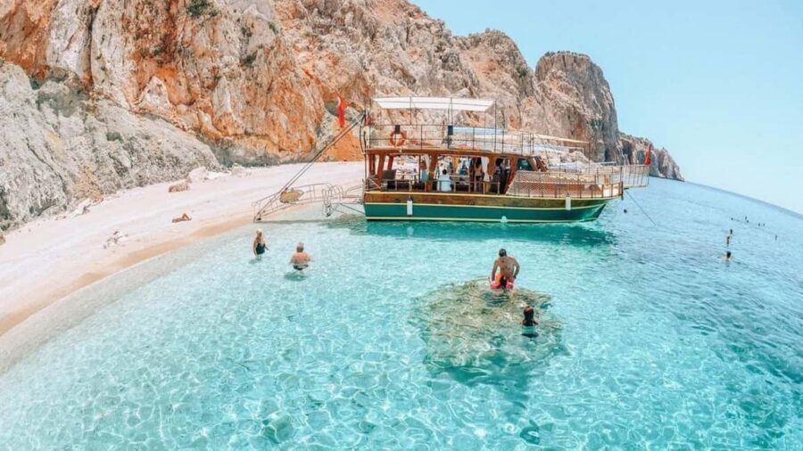 From Alanya, Side To Adrasan Suluada Boat Tour with Lunch - First swim break at Suluada Beach: what “Turkish Maldives” means in real life