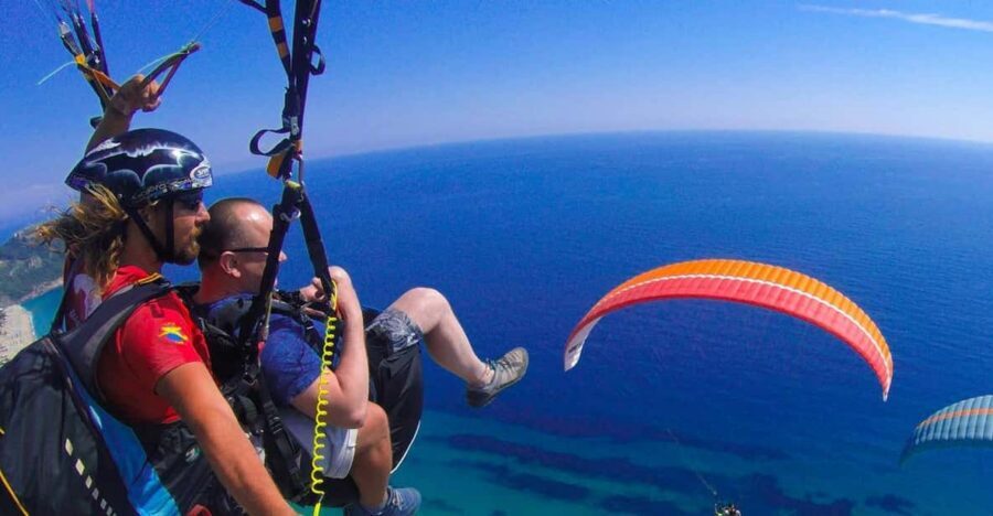 From City of Side: Alanya Tandem Paragliding w/ Beach Visit - The 700-meter launch and your roughly 20-minute flight