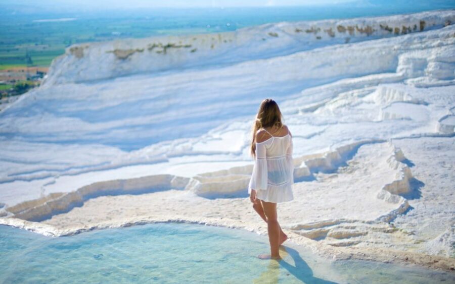 From City of Side: Pamukkale & Hierapolis Day Trip w/ Lunch - Pamukkale terraces: the white Cotton Castle walk (and why photos can mislead)