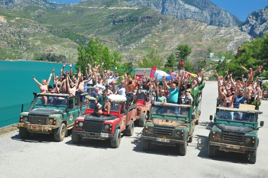 Jeep Safari-Lunch-Boat-Canyon-Waterfall-Foam,Water Party - The guide experience: music, humor, and safety energy