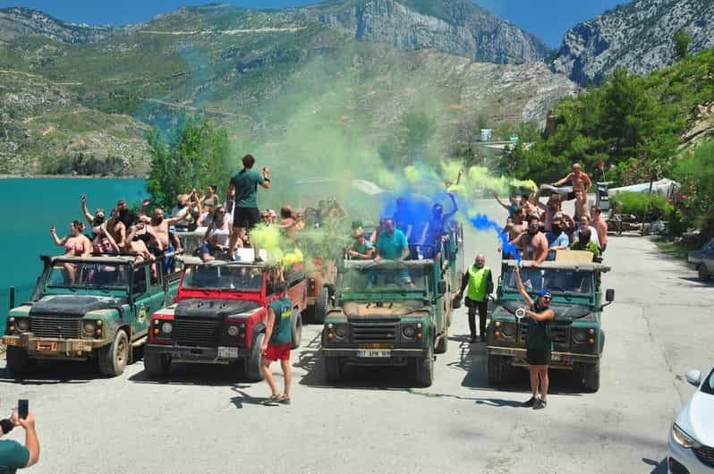 Jeep Safari-Lunch-Boat-Canyon-Waterfall-Foam,Water Party - Pickup, SUV time, and a real safety briefing
