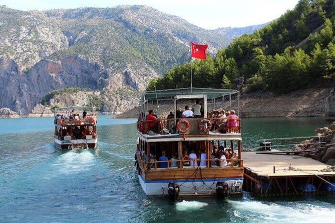 Side-Alanya: 5-Hour BoatTour inGreen Canyon with Lunch SoftDrinks - Pickup from Side hotels: easy in theory, plan for delays