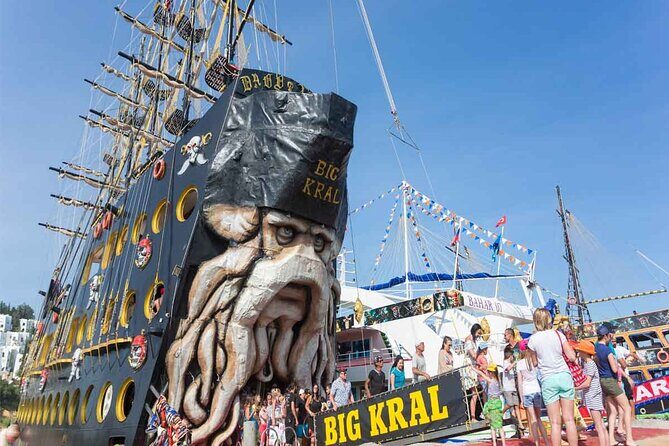 Side-Alanya: Pirate Yacht Tour (Legend Big Kral) with Lunch-Drink - The sea-view stops: Cleopatra Beach, Alanya Castle, and the harbor from the water